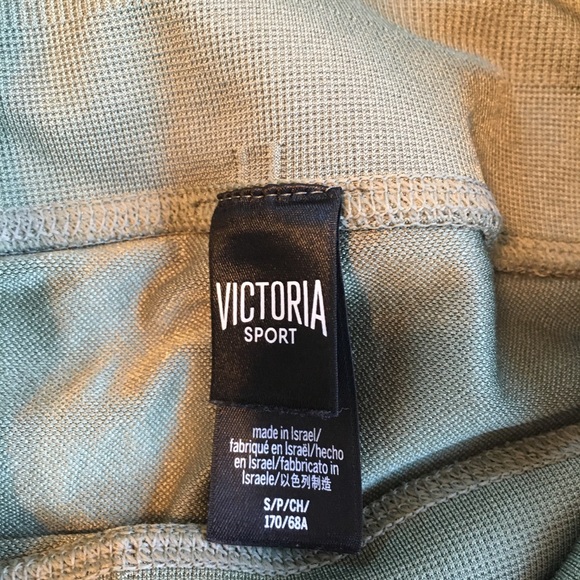 NWOT Victoria's Secret Victoria Sport Green Leggings with Laser Cutouts, S - Picture 5 of 7